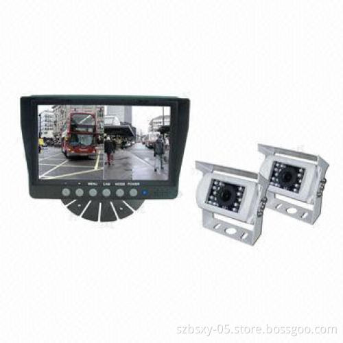 7-inch Digital LCD Quad Monitor with Car Backup Cameras for Rear-view System